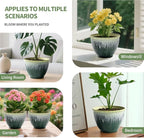 Flower Pots, 8 Inch Plastic Plant Pots - Image 7