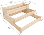Yaheetech 3 Tier 47 x 47 x 22in Raised Garden Bed Horticulture Outdoor Elevated - Image 5