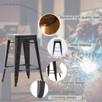 FDW Metal Bar Stools Set of 4 Counter Height Bar Stools 24 Inches Industrial - Image 7