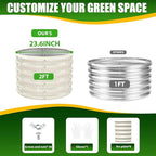 17" Tall Elevated Round Metal Rised Garden Bed- 2'x2' in Size and 0.8MM Thick - Image 3