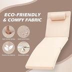 Chaise Lounge Chairs Outdoor Set of 4, Comfy Outside Wicker Patio Pool Lounge - Image 3
