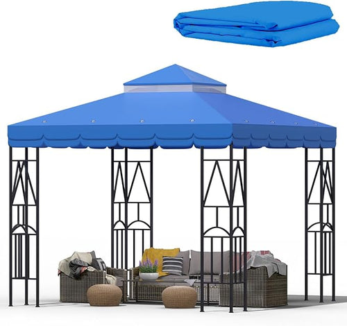 10x10 Canopy Replacement Top Double Tiered Gazebo Cover by Unknown