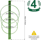 LEOBRO 4 PCS Plant Support Cages, Tomato Cages, Metal Garden Plant Support Ring - Image 2