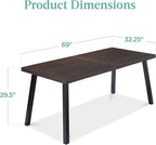 Best Choice Products 6-Person Indoor Outdoor Acacia Wood Dining Table, Picnic - Image 2
