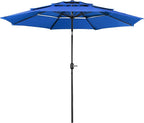 Yaheetech 3 Tier Patio Umbrella 10ft Vented Outdoor Large Market Table Umbrella by Yaheetech