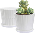 Plant Pots - 6.7 Inch Cylinder Ceramic Planters by sietpoek
