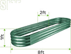 Land Guard 8×2×1ft Galvanized Raised Garden Bed Kit, 108 Gallon Capacity Raised - Image 2