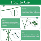Garden Stakes 17Inch 40Pack, DIY Tall Plant Support Stakes of 4Ft, HAINANSTRY - Image 5