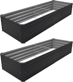 8×2×1FT Galvanized Raised Garden Bed Kit, Metal Planter Boxes, Large Outdoor - Image 7