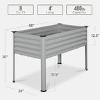 Best Choice Products 48x24x30in Galvanized Raised Garden Bed, Metal Elevated - Image 2