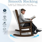 Oversized Rocking Chair Set of 4, Outdoor Rocking Chair - Image 10
