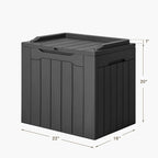 JUMMICO 31 Gallon Resin Deck Box Waterproof Indoor Outdoor Storage Boxes - Image 3