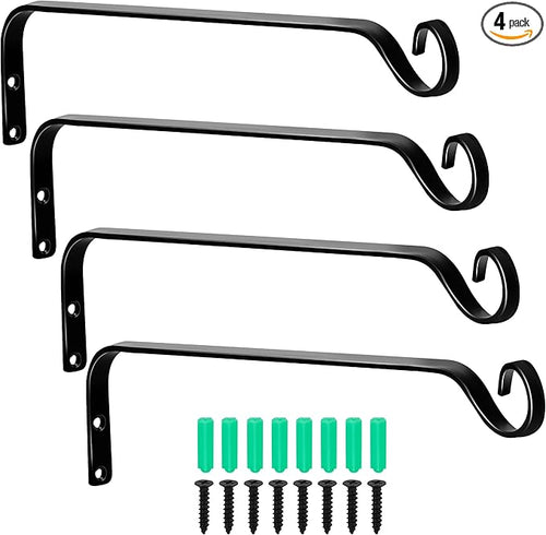 4pcs Wall Mounted Plant Hanger, Indoor/Outdoor Decorative Hook by Aidoclip