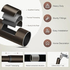 2 Pack Modern Antique Brown Bronze Curtain Rods - Image 7