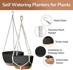 12 Inch Hanging Baskets for Plants Outdoor, Hanging Planters for Indoor Outdoor - Image 4