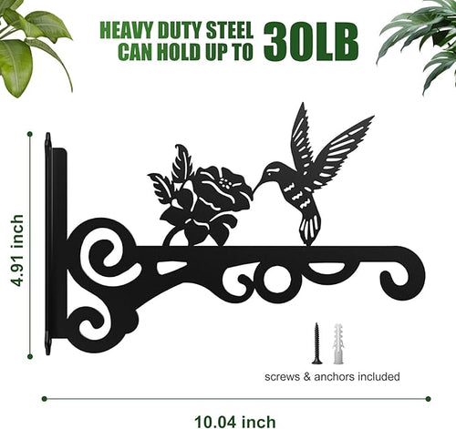 4-Pack Aesthetic Wall Plant Hanger Indoor and Outdoor – 10 Inch Metal Hanging - Image 2
