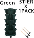 GameXcel Vertical Planter 5 Tier Stackable Planters Garden Planters Strawberry - Image 9