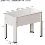 Raised Garden Bed with Detachable Tall Legs Elevated Metal Planter Box - Image 2