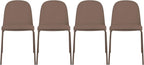 2xhome Parent Modern Stackable Armless Dining Chair | Plastic Shell Seat by 2xhome