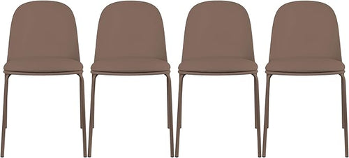 2xhome Parent Modern Stackable Armless Dining Chair | Plastic Shell Seat by 2xhome