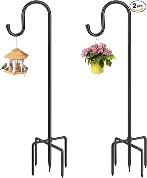 36 Inch Shepherds Hooks for Outdoor, Heavy Duty Bird Feeder Pole by Anideer