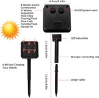 ZNYCYE Solar Waterfall Fairy Bunch Lights Outdoor Waterproof 200LEDs 8 Modes - Image 4