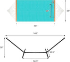 Two Person Hammock with Stand for Outside Heavy Duty, Outdoor Patio Hammock - Image 4