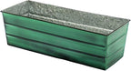 Achla Designs Galvanized Window Flower Box Planter-Green-Medium by ACHLADesignsHomeGarden