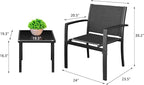 Homall 3 Pieces Patio Furniture Set Outdoor Patio Conversation Textilene Bistro - Image 7