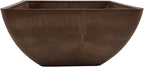 PSW Pot Collection 12x6 inch Plastic/Stone/Wood Composite Square Planter – No - Image 2