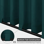 Easy-Going Outdoor Patio Curtains Detachable Tab Top Windproof Weatherproof - Image 3