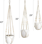 Mkono 3 Pack Macrame Plant Hangers Indoor Different Size Hanging Planter Basket - Image 6