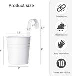 Dahey 10 Pcs Hanging Flower Pots Metal Iron Bucket Planter - Image 2