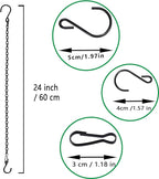 RIFNY Hanging Chains with Hooks, 10 Pieces 24 Inch Black Chain - Image 7