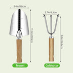 Garden Tool Set, 2 Pieces Stainless Steel Heavy Duty Garden Tools, Gardening Kit - Image 4