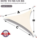SUNLAX Custom Size 10'x18'x20.6' Beige Sun Shade Sail Right Triangle UV Block - Image 2