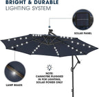 wikiwiki 10ft Solar LED Patio Umbrella - Image 3
