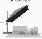 PURPLE LEAF 10 FT Outdoor Umbrella - Image 9