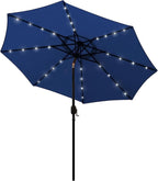 Blissun 9 ft Solar Umbrella 32 LED Lighted Patio Umbrella Table Market Umbrella by Blissun