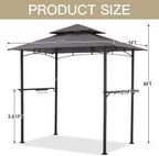 AECOJOY 8' x 5' Outdoor Grill Gazebo Canopy, BBQ Canopy - Image 7
