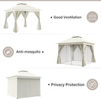 LAUSAINT HOME Semi-Permanent Outdoor Patio Gazebo 10'x10', Heavy Duty Party - Image 9