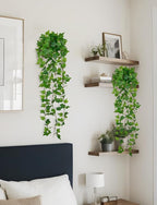 Hollyone 2pcs Artificial Hanging Plants 31" Fake Ivy Vine Faux Ivy Leaves - Image 4