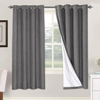 H.VERSAILTEX Linen Blackout Curtains 72 Inches Long 100% Absolutely Blackout by HVERSAILTEX