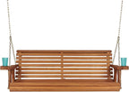 Amish Casual 5 Foot Roll Back Heavy Duty Wooden Porch Swing - Image 2