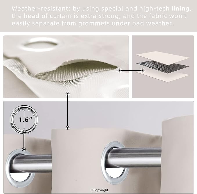 Water Proof Outside Curtains - Image 3