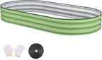 Raised Garden Bed, Oval Metal Planter Box by Patiobay