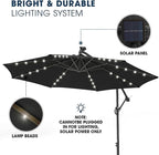 wikiwiki 10ft Solar LED Patio Umbrella - Image 3