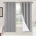 H.VERSAILTEX Linen Blackout Curtains 72 Inches Long 100% Blackout Thermal by HVERSAILTEX