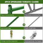 4PCS Tomato Cages for Garden, Tomato Trellis for Raised Garden Bed, 51.2" Tall - Image 6