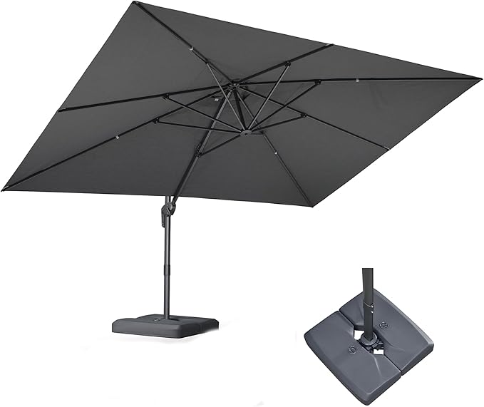 PURPLE LEAF 9' X 11.5' Rectangle Patio Umbrella by Unknown